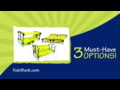 Disc-O-Bed Kid-O-Bunk Sleeping Cots with Organizers