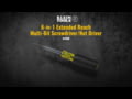 Klein Tools Multi-Bit Screwdriver - Nut Driver, 6-in-1, Extended Reach, Ph, Sl, Sq (32560)