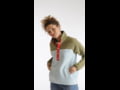 Burton Women's Hearth Fleece Pullover - Martini Olive/Ether Blue