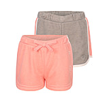 Image of Body Glove Girls' Solid and Side-Stripe Shorts Set 7-12 - Coral &amp; Grey 2D52961C