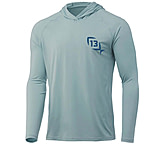 Image of 13 Fishing Marsh Master Performance Long Sleeve Logo Hooded Shirt - Men's