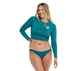 Image of Body Glove Smoothies Let It Be Cross-Over Rash Guard - Kingfisher A24C2C3F