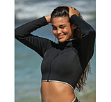 Image of Body Glove Undersea Modern Love Crop Rashguard - Black Gold CB0DB508