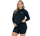 Image of Body Glove Smoothies Sleek Plus Size Long Sleeve Rashguard - Black 42122F26