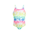 Image of Body Glove Toddler Girls' Rainbow Palm-Print One-Piece Swimsuit - Multi CC4D62E2