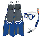 Image of Body Glove Azores Mask/Snorkel/Fins Complete Set - Blue/Grey 1617E2E4