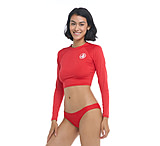Image of Body Glove Smoothies Let It Be Cross-Over Rash Guard - True 705469BC