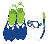 Image of Body Glove Kids Mischief Mask/Snorkel/Fins Complete Set - Blue/Lime B5BCBFE8