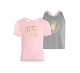 Image of Body Glove Girls' Short-Sleeve Shirt and Tank Top Set 7-12 - Pink &amp; Grey 34B2B89B