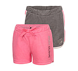 Image of Body Glove Girls' Solid and Side-Stripe Shorts Set 7-12 - Pink &amp; Dark Grey 12D689BB