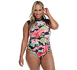 Image of Body Glove Isla Foca Plus Size Exhale Cross-Over Rash Guard - Black 686C979D