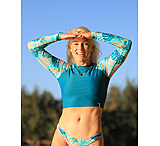 Image of Body Glove Flor Nove Let It Be Crop Rashguard - Flor Nove / Sea Mist 4C1E0746