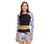 Image of Body Glove Miami Let It Be Crop Rashguard - Sunset 3F89FBB2