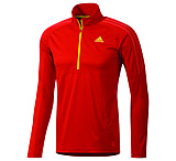 Image of Adidas Terrex Swft Long Sleeve 1/2 Zip Tee - Men's-University Red-X-Large