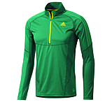 Image of Adidas Terrex Swft Long Sleeve 1/2 Zip Tee - Men's-Sub Green-X-Large