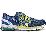 Image of Asics Gel Kinsei 5 Road Running Shoe - Men's-Navy/Royal/Lime-Medium-11 US
