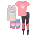 Image of Body Glove Girls' Four-Piece Foil Logo/Heart Graphic Set 4-6X - Blue &amp; Pink 409ECDDF