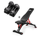 Image of Flybird Fitness Bundle Pair Of 55Lbs Adjustable Dumbbells &amp; Pro Weight Bench