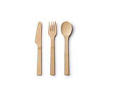 Image of Bambu Bamboo Knife, Fork Spoon Set