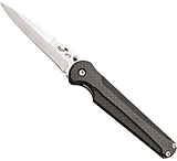 Image of Bear &amp; Son Cutlery 4 3/8 Stiletto Black Aircraft Aluminum Handle With Satin Finish Blade With Pocket Clip