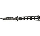 Image of Bear &amp; Son Knives Butterfly Knife 3.38" Black Damascus