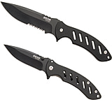 Image of Bear &amp; Son Cutlery Brisk 1.0 Comb Set 4 1/16 Black Folder &amp; 9 3/4 Black Fixed Blade
