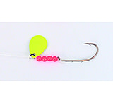 Image of BearPaw Flicker Snelled Hook, Baitholder, Fluorescent Yellow Spinner, 8in Mono