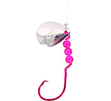 Image of BearPaw Flicker Snelled Hook, Red, 12in Mono