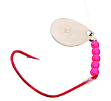 Image of BearPaw Flicker Snelled Hook, Wide Gap, Kahle Red, 12in Mono