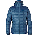 Image of Berghaus Popena Hooded Down Jacket - Men's Large - Dark Blue/Poseidon