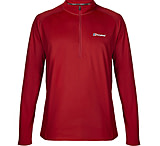 Image of Berghaus Tech Base Long Sleeve Zip Tee - Men's-Dark Red-Large
