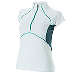 Image of Berghaus Vapour II SS Base Zip Tee - Women's -White/Dark Blue-Medium