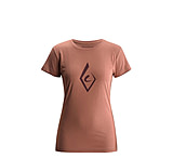 Image of Black Diamond Brushstroke Short Sleeve Tee Shirts - Women's