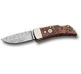 Image of Boker USA Thuya Wood Damascus Small Folding Pocket Knife w/ 4 1/2" Open Length