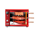 Image of BRAZILIAN FLAME 03-LXK Red Gas Rotisserie 3 Skewer Grill