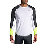 Brooks Run Visible Long Sleeve - Men's, White/Asphalt/Nightlife, S, 211408134.025
