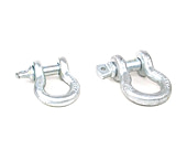 Image of Bulldog Winch Silver Zinc Plated Shackles