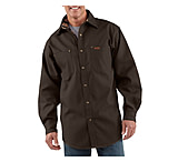 Image of Carhartt Canvas Shirt Jacket - Men's-Dark Brown-Large
