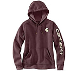Image of Carhartt Clarksburg Sleeve Logo Hooded Sweatshirt - Women's