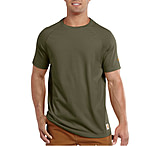 Image of Carhartt Force Cotton Delmont Short Sleeve Shirt - Men's-Moss-Medium