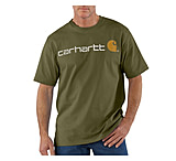 Image of Carhartt Shortsleeve Logo T-Shirt - Men's-Army Green-X-Large