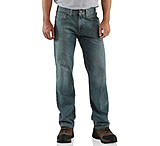 Image of Carhartt Straight Leg Relaxed Fit Jean - Men's-Light Weathered Blue-32 Waist-Short Inseam
