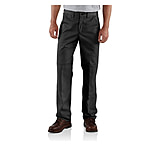 Image of Carhartt Twill Double-Front Work Pant - Men's-Black-34 Waist-Long Inseam