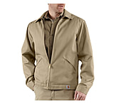 Image of Carhartt Twill Work Jacket - Men's-Khaki-X-Large-Tall