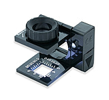 Image of Carson 10x Lighted Linen Test Compact Magnifier Loupe LT-10