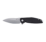 Image of CRKT Ibis, Folding Knife, 3.09 Drop Point Blade, D2 Blade Steel, 7.25 Overall Length, Stone Wash Finish, Silver, Black G10 Handle, Liner Lock