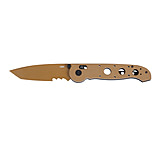 Image of CRKT Folding Knife, 3.97 Tanto Blade with Partial Veff Serrations, D2 Blade Steel, 9.34 Overall Length, Titanium Nitride Finish, Desert Tan, Crossbar Lock