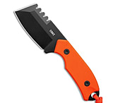 Image of CRKT Razel Compact Fixed Blade Knife Orange G-10 3 Black Oxide Top Serr D2 D4B02CC5