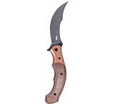 Image of CRKT Ritual Compact, Folding Knife, Plain Edge, Stonewash Black, 3.33 Blade, 12C27 Steel, Assisted Opening with IKBS Bearings, Stainless Steel Bolster, Micarta Handle, Brown