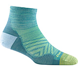 Darn Tough Run Quarter Ultra-Lightweight Running Socks - Womens, Aqua, Small, 1044-AQUA-S-DARN